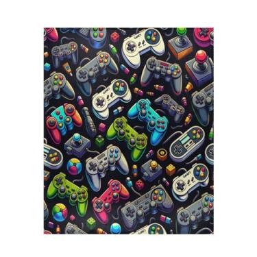 Imagem de Blueangle Cobertor de vários gamepads super macio e quente, 127 x 152 cm, leve para todas as estações, cobertor aconchegante para cama, sofá, sofá, fácil de cuidar (144)