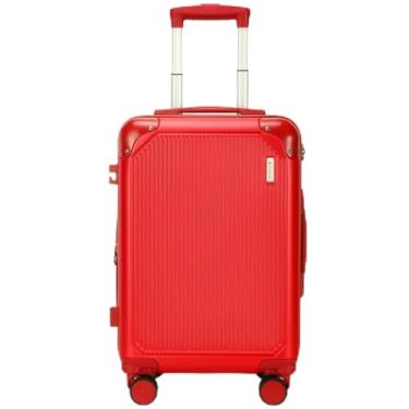 Imagem de Mala de Viagem de Bordo 10Kg Zíper EXPANSÍVEL Padrão ANAC Rígida Rodas duplas 360° Porta Copo Cadeado AntiFurto Resistente Espaçosa (Vermelho)