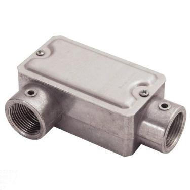 Imagem de Condulete fixo 3/4" tipo "LR" - com tampa / rosca BSP / sem pintura - 