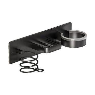 Imagem de Suporte De Parede Para Secador De Cabelo - Organizador Vertical De Ferramentas Para Cabelo Com Gancho,Gancho Para Secador,Para Banheiro Armário Dormitório Universitário Apartamento Casa De Campo