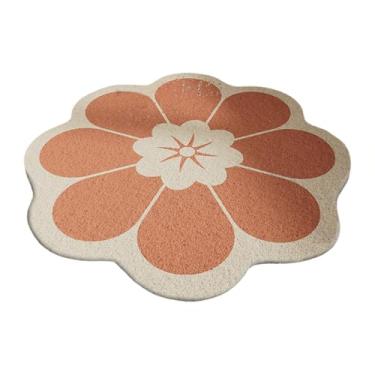 Imagem de Tapete de banheiro antiderrapante, tapete de banheiro - Tapete de banho de flores de secagem rápida de | Lindo tapete de chuveiro de chuveiro para sala de esta