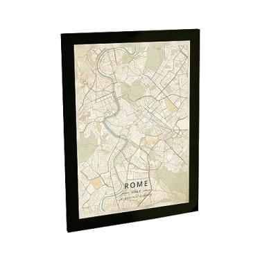 Imagem de Quadro Decorativo A2 Mapa 01 Roma Itália Viagem Turismo Decoração Poster