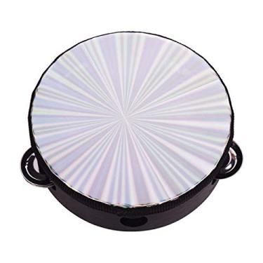 Imagem de Snsowed Tambor de Mão de Pandeiro Radiante de Madeira de 6 Polegadas Com Jingles de Fileira única Cabeça de Tambor Reflexiva Instrumento de Percussão Brinquedo Musical para Adultos (6 polegadas)