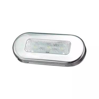 Imagem de Luz de Cortesia 12V LED Branco em Inox P/ Barcos e Lanchas - Barco Nov