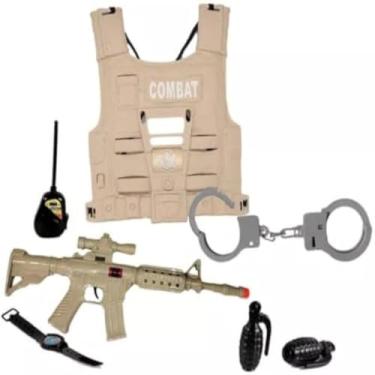 Imagem de Brinquedo Infantil Kit Militar com Acessorios - Bege