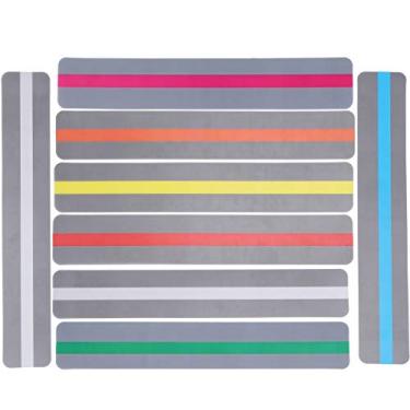 Imagem de GLOGLOW Material Escolar Ferramenta de Leitura Guiada Sobreposições Coloridas para Dislexia TDAH Com Cores Brilhantes Variadas para Crianças Iniciantes para Melhorar o Foco 8 Peças Tiras de Leitura