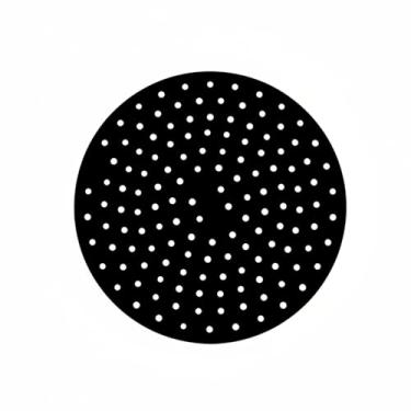 Imagem de Tapete Protetor de Silicone Redondo para Air Fryer 20cm, Reutilizável, Antiaderente para Fritadeira Elétrica, Resistente a Alta Temperatura, (Preto)