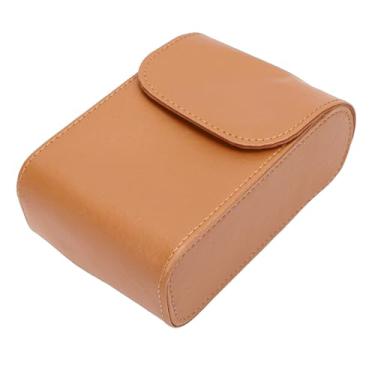 Imagem de Diydeg Bolsa para transporte de telêmetro, estojo protetor em couro PU com fecho magnético fivela para a maioria dos telêmetros, design protetor à prova d'água, resistente ao desgaste (Castanho