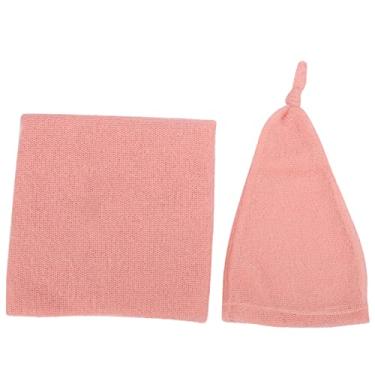 Imagem de Ainoli infantil bebê recém-nascido fotografia adereços chapéu envoltório conjunto macio respirável meninos meninas fotografia prop (chapéu + envoltório)