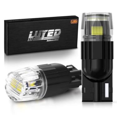 Imagem de LUYED Lâmpada LED T10 194 168, luz de placa de licença, pacote com 2 Canbus sem erros, luz de cunha com lente, xenon branco 6500K para 198 modelos, serve para porta de mapa de cúpula interior cortesia