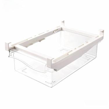 Imagem de Prateleira AjustáVel Para Geladeira Com Gaveta de 3,2 Litros, Grande Capacidade, FáCil Acesso e Limpeza Simples(2x Gavetas Lisas)