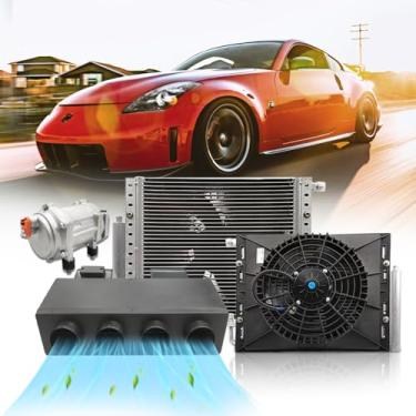 Imagem de Ar condicionado automotivo 10KBTU vintage de resfriamento rápido 24 V sob o painel, sistema de kit A/C de 24 volts, unidade CA subterrânea elétrica de 24 V CC, baixo ruído para carro, trailer, semi