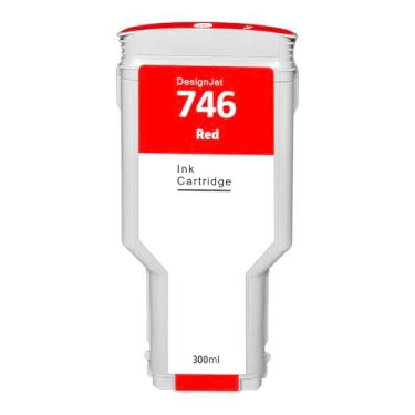 Imagem de Dikarsum Cartucho de tinta compatível HP746R para HP 746 substituição para impressora de grande formato HP DesignJet Z6 DesignJet Z9+ (P2V81A vermelho cromático 300 ml, 1 pacote)