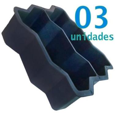 Imagem de Kit com 03 Formas Dupla Para Bloquete 16 Faces 08cm - 24x10x08 - Panja