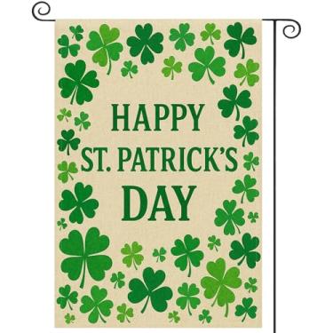 Imagem de MIAOYUAN bandeira de jardim do dia de são patrício - material durável vertical dupla face 30,5 x 45,7 cm, acessórios e decorações do dia de São Patrício, pequenas bandeiras em varas, tamanho mini