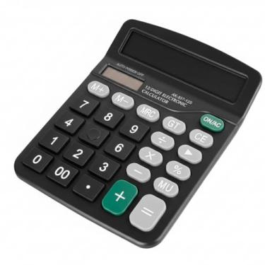 Imagem de Calculadora Grande 12 Dígitos de Mesa Preta