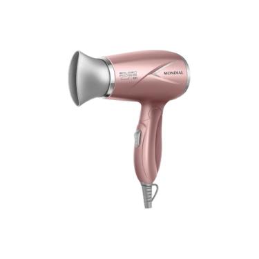 Imagem de Secador de Cabelo Portátil, 1200W, Bivolt Manual, Cinza, 2 Velocidades, Dobrável, 21x5.5cm, 335g