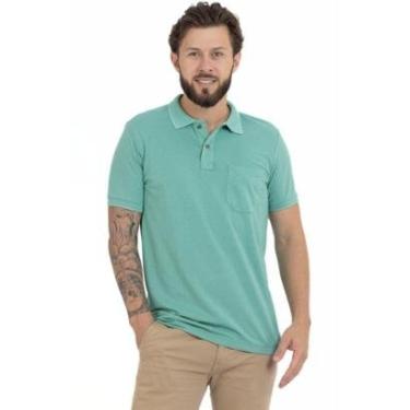 Imagem de Camisa Polo Masculina Pique Algodão com Bolso Casual-Masculino
