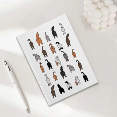 Imagem de Caderno de gato, caderno A5 para anotações de escritório, agenda de 21 x 14,7 cm, agenda de viagem, presentes para amantes de gatos-10