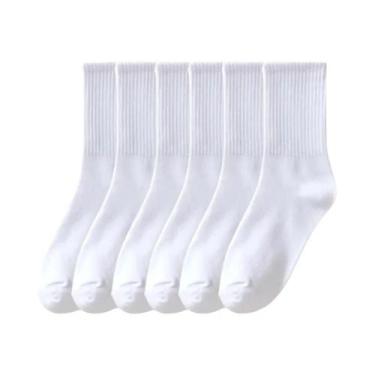 Imagem de Meias Femininas De Cano Médio Respiráveis Confortáveis Absorventes De 
