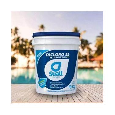Imagem de Cloro SUALL Dicloro 33 estabilizado Piscina Cristalina balde 10kg