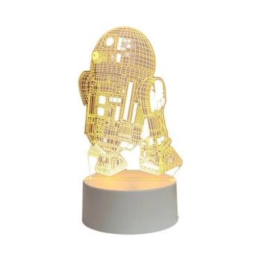 Imagem de Luz Noturna 3D De Nave Espacial USB, Luz De Mesa Suave Para Quarto, Lu