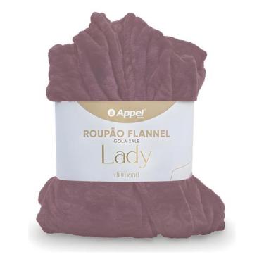 Imagem de Roupão Banho Adulto Unissex Microfibra Flannel Toque Macio - Appel, Ma