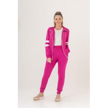 Imagem de Conjunto comfy agasalho feminino pink carmela, M