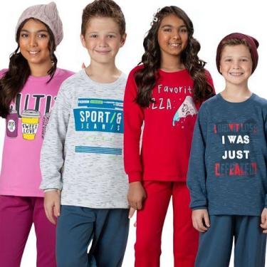 Imagem de Kit 4 Conjunto Moletom Juvenil Masculino Feminino De Frio - Mavi Kids,