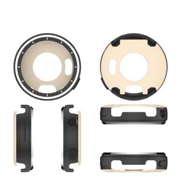 Imagem de Capa protetora de tela para Garmin Vivoactive 6/para active 6, capa protetora de substituição de protetor de bisel antiarranhões, capa completa de para-choque (preto)