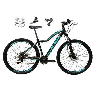 Imagem de Bicicleta Feminina Aro 29 KSW Mwza 24v Shimano Freios Hidráulicos Garfo com Suspensão MTB-Feminino