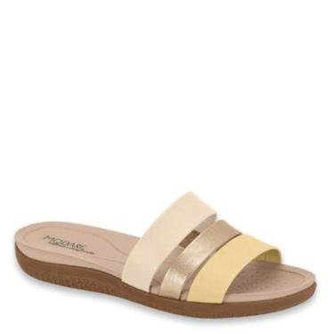 Imagem de Tamanco Feminino Tiras Conforto Anatômico Modare 7125.200 - Creme/Manteiga - 35-Feminino