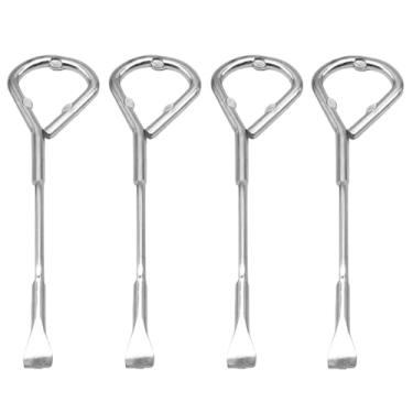 Imagem de 4 abridores de latas de tinta, abridor de latas de chave de igreja, ferramenta de abertura de lata de aço multifuncional, também pode ser usado para abrir tampas de garrafas de cerveja, adequado para