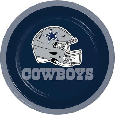 Imagem de Trendware Pratos de sobremesa Dallas Cowboys, 48 unidades