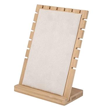 Imagem de Naroote Suporte de Jóias Elegante Colar Pulseira Expositor Rack para Loja ou Uso Doméstico (Bege)