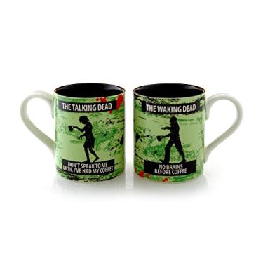 Imagem de Conjunto de canecas de café zumbi - Canecas femininas e masculinas falando zumbis para ele