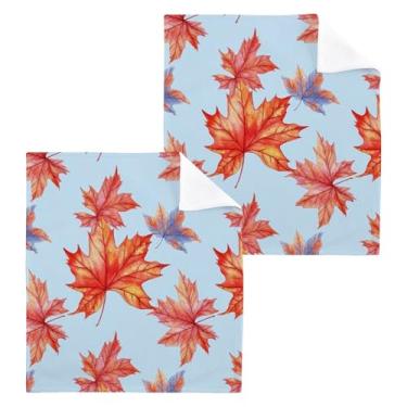 Imagem de xigua Toalhas de mão de algodão com folhas de bordo, toalhas multiusos e absorventes toalhas de rosto macias para a pele para banheiro, cozinha, hotel, academia, panos de lavagem, pacote com 6, 30 x