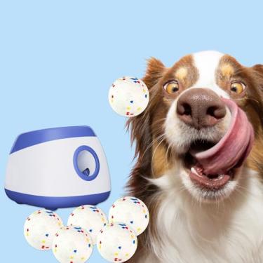 Imagem de Lançador automático de bolas para cães, lançador automático de bolas para cães de médio a grande, máquina de bolas de tênis de controle remoto para cães, brinquedos de estimulação mental para animais