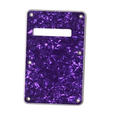 Imagem de menolana Escudo para guitarra portátil com furo para captador, peça de reposição moderna, placa de proteção, acessório para instrumento musical, Roxo, Traseira