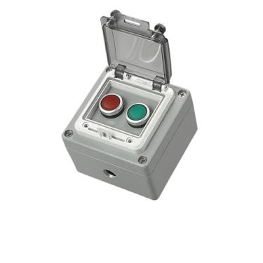 Imagem de IENYU Caixa de controle de botão de metal, parada de emergência, à prova d'água, liga de alumínio fundido, partida industrial de dois três interruptores, parada de emergência (2)