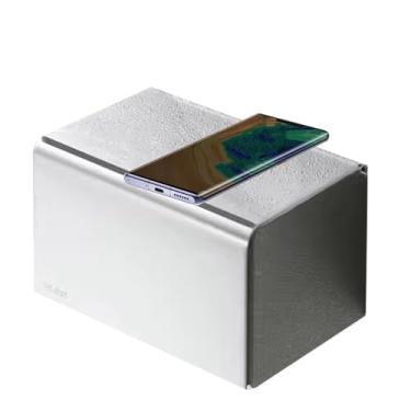 Imagem de Suporte para, dispensador de | Suporte para toalha de em aço inoxidável | Armazenamento quadrado do tecido do banheiro, suporte de toalha de do não-perfurador montagem na parede para o banheiro da co