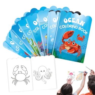 Imagem de Livro para colorir fácil, Livros para colorir de animais marinhos | Livros para colorir de animais do fundo do mar,Livro de desenho artístico de animais do mundo subaquático para crianças, meninas e m