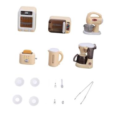 Imagem de YIJU Eletrodomésticos de cozinha em miniatura, móveis para casa de bonecas, enfeites, decoração para meninas e meninos, acessórios decorativos, brinquedos, Amarelo