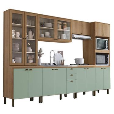 Imagem de Cozinha Modulada Finesse Composição 26 Capuccino Menta - Thb