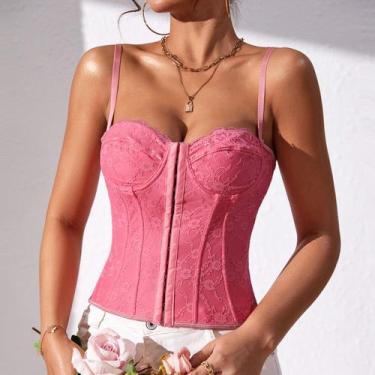 Imagem de G0308-Top Cropped Feminino Renda Bordado Festa Réveillon Casamento Noi