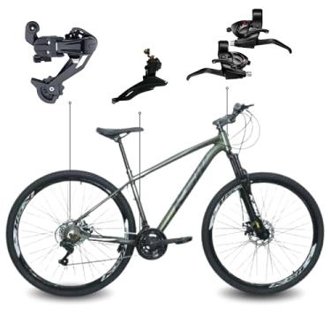 Imagem de Bicicleta Aro 29 KSW XLT 21 Marchas Quadro Alumínio Freio a Disco Mecânico MTB (Verde pérola, 21)