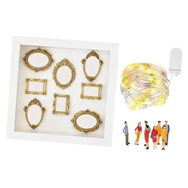 Imagem de oshhni Caixa de Silhuetas de Mini Museu DIY com Moldura para Mini Figuras, Decoração para Casa, Museu dos EUA, Caixa de Madeira para Exibição, Ideal para, Moldura Branca