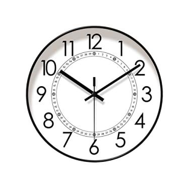 Imagem de Relógio de parede moderno para sala de estar, relógio de parede de digitalização silenciosa, segundo relógio de quartzo, 25,4 cm/30,5 cm/35,5 cm (25,4 cm)