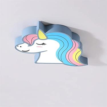 Imagem de Luminária de teto LED para quarto infantil, estilo moderno com animais de desenho animado, luminária de teto embutida para quarto, sala de estar e quarto das crianças (luz de 3 cores, tamanh