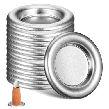 Imagem de TOYANDONA Conjunto de 40 Mini Bandejas Metálicas para Incenso Em Formato de Torre: Bandeja para Cones de Incenso Em Formato de Torre - Pequeno Suporte Metálico para Aromaterapia, Prato Decorativo